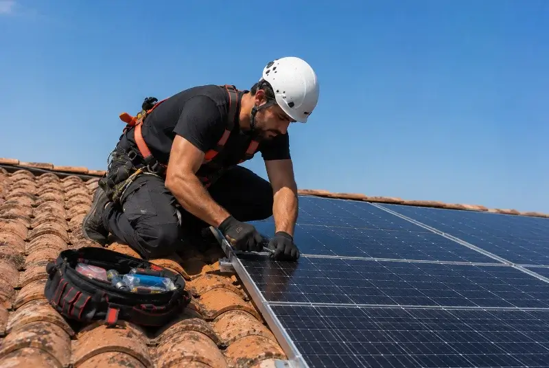 Maintenance et monitoring de panneaux solaires à Roussas