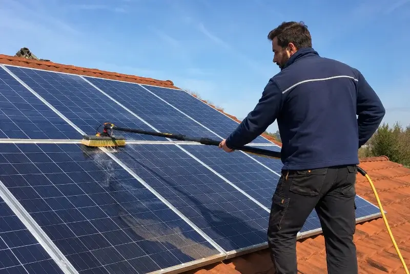 Nettoyage et entretien de panneaux solaires à Roussas